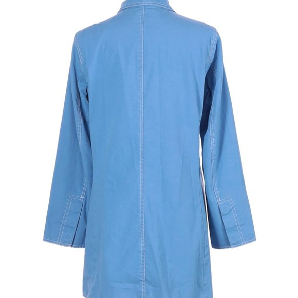 Coach Light Blue Raincoat Trench Coat Sz L - Picture 2 of 7